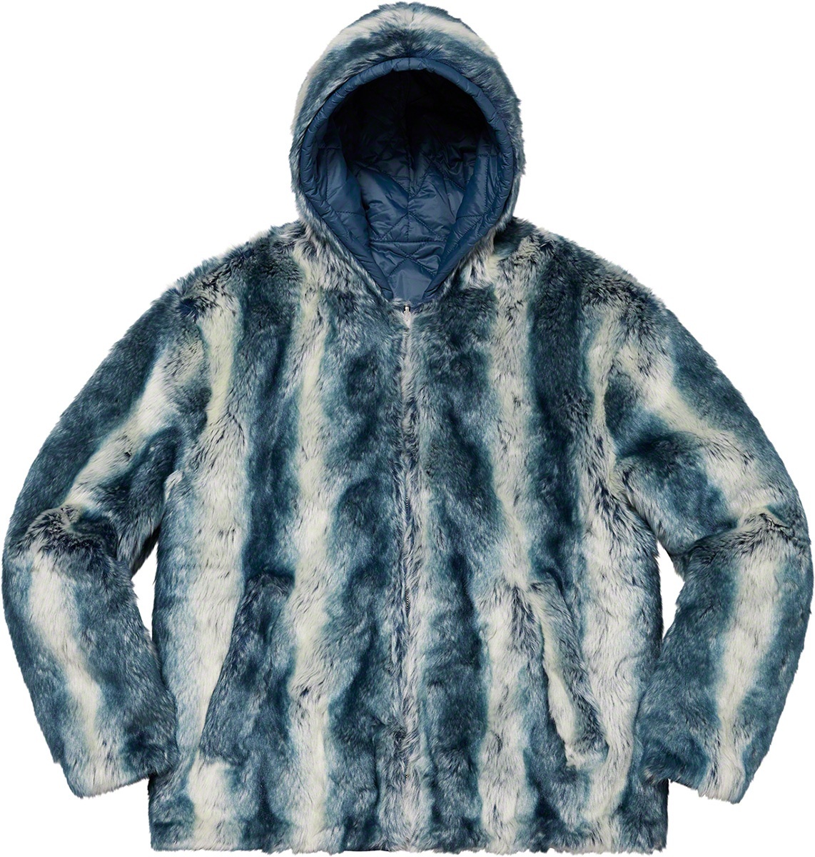 Faux Fur Reversible Hooded Jacket view 10